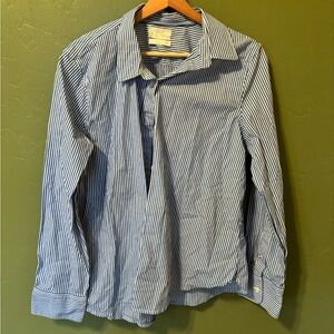 J.Crew Blue And White Striped Button Down